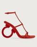 Buy Salvatore Ferragamo Elina Suede 105 mm Sandals | Red Color Women ...