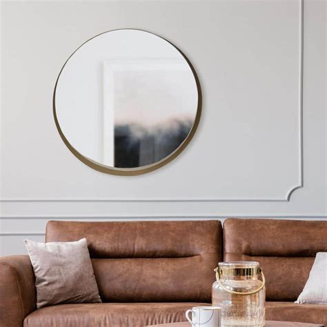 Buy Medium Round Gold Deep-Set Modern Mirror (26 in. Diameter) Online ...
