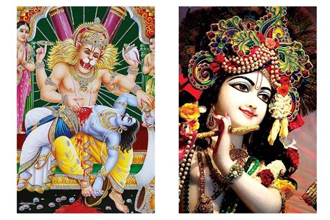 Lord Narasimha Wall Poster Combo|Bhagwan Poster for Living Room/Mandir ...