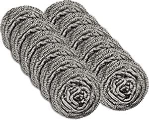 12 Pack Stainless Steel Sponges Scrubbing Scouring Pad Steel Wool ...