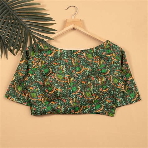 Madhuvanii Printed Silk Blouse – Fabcurate