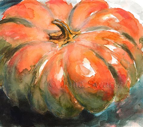Pumpkin Watercolor Paintings