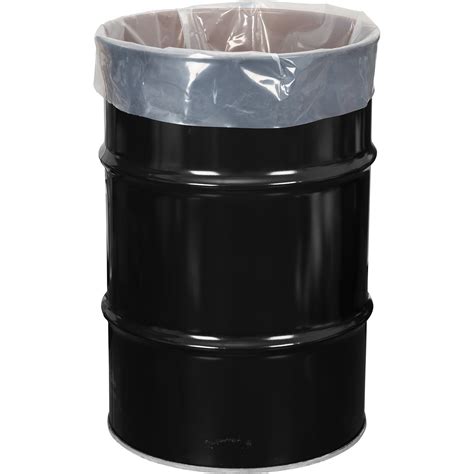30 Gallon (30" x 35") 8 mil LDPE Fold-back Round Bottom Drum Liner