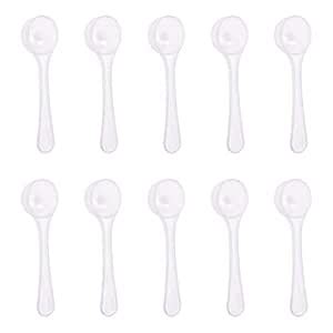 ONLYKXY 10pcs Clear Long Handle Plastic Measuring Spoons Coffee Protein ...