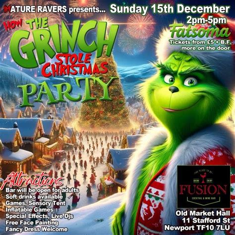 How The Grinch Stole The Christmas Party, Fusion Bar, Weston Under ...