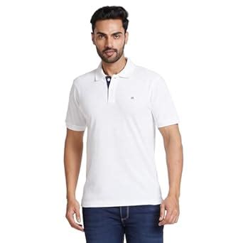 Buy Raymond Men's Modern Fit Pure Cotton Half Sleeve Polo Neck Solid ...