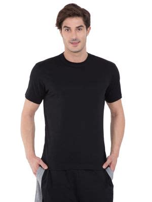 Buy Jockey 2714 Men's Super Combed Cotton Rich Solid Round Neck Half ...