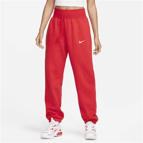 Nike Women's Sportswear Phoenix Fleece High-rise Pants In Red | ModeSens