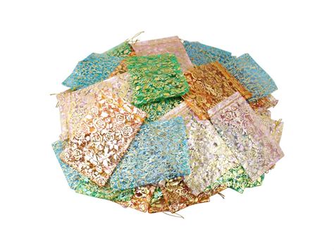 Buy GoldGiftIdeas Organza Party Favor Gift Bags, Jewellery Pouch Potli ...