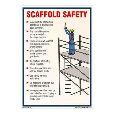buysafetyposters.com - Scaffold Safety Poster In English Plastic ...