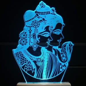 Talgo SHIV PARVATI Acrylic 3D Illusion RGB 7 Colour Changing LED Plug n ...