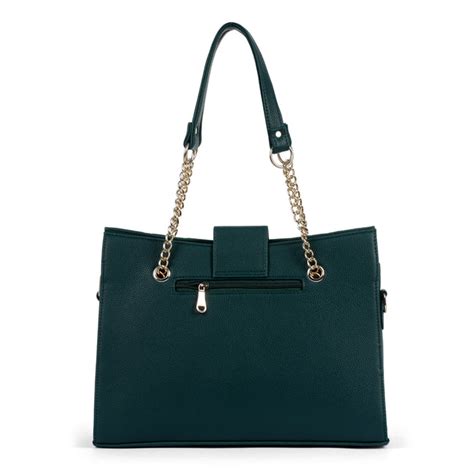 Compact Mini Wesst Signature Green Tote -Office & Travel Tote – Miniwesst