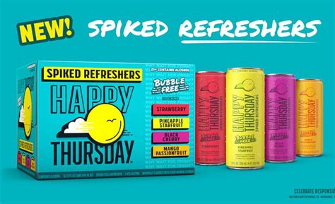Non-Carbonated Spiked Refreshers : happy thursday