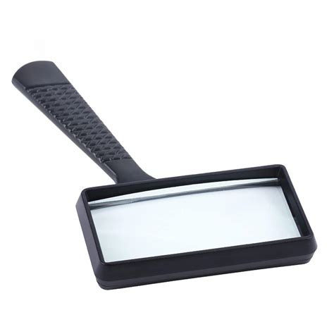 Mengshen Handheld Rectangular Reading Magnifier 5X Plastic Handle ...