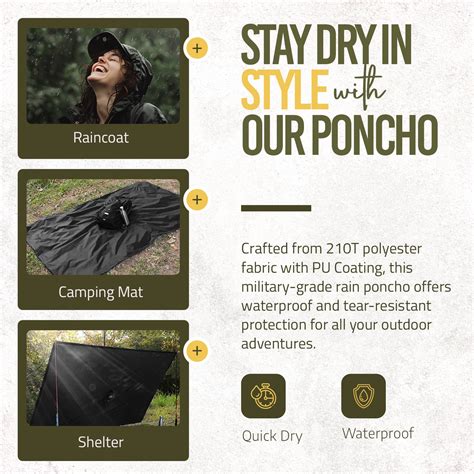 Military Rain Poncho | Light Weight | Compact – Olive Planet