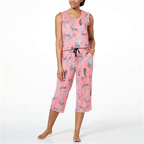 Comfort Code 2-piece Soft & Light Tropical Paradise PJ Capri Pant Set ...