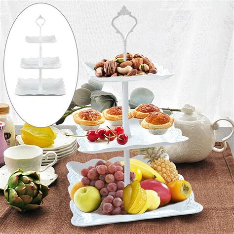Buy Cupcake Stand Set, 3-Tier PP Dessert Stand Food Server Display ...