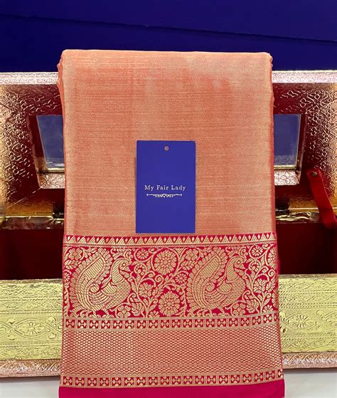 Premium Semi-Silk Saree Rose Gold Colour - [Code 954] – My Fair Lady