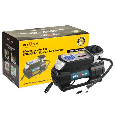 ResQTech Heavy Duty Digital Tyre Inflator (New and Improved Version, 2 ...