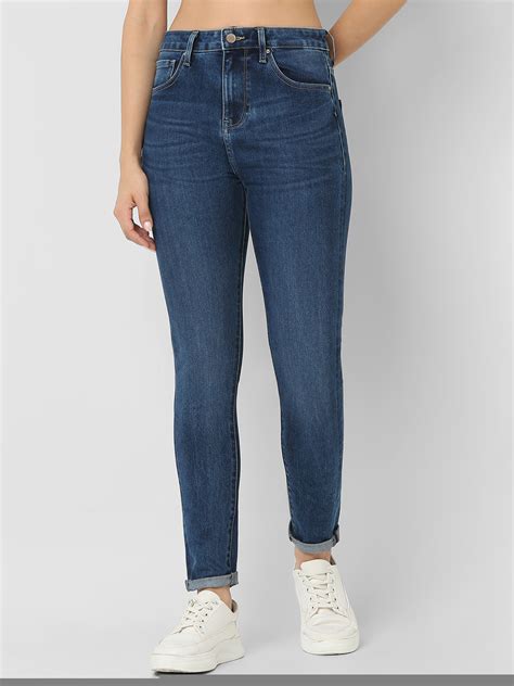 Spykar Mid Blue High Rise Jeans For Women