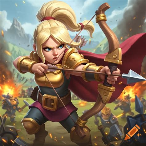 Archer Queen from Clash of Clans on Craiyon