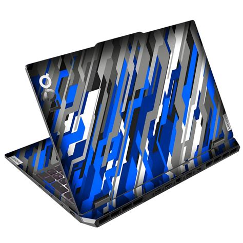 Abstract Blue Red Racing Grid Laptop Skin | 3D Embossed 3M Vinyl ...