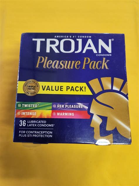 Buy Trojan Pleasure Pack Lubricated Latex Condoms 36-Count Value Pack ...