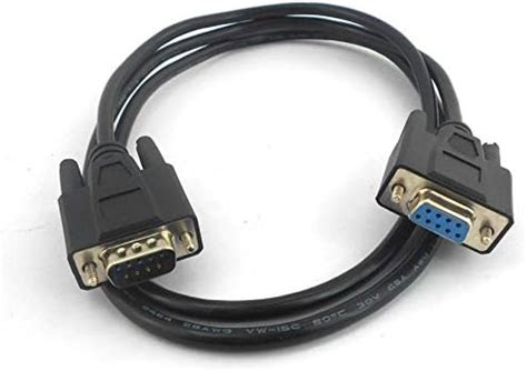 MAEnt™ RS232 Male Female DB9 male to Female Serial Pin Cross cable data ...