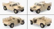 Military Cargo Troop Carrier HMMWV m1038 Desert 3D | 3D Molier ...