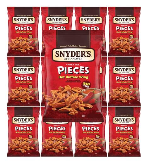 Amazon.com: Snyder's Pretzel Pieces, Hot Buffalo Wing, 2.25oz Bags ...