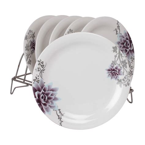 Buy WHITE GOLD Melamine Round Shape Deco 8 INCH Half Quarter Plate ...