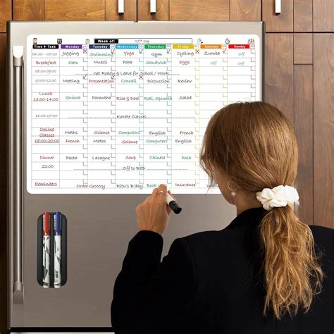 WishKraft Magnetic Daily Activity Routine Planner for Fridge (18×12 ...