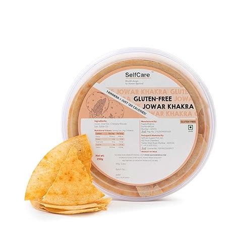 SelfCare By Suman Agarwal Gluten-Free Jowar Khakhra Pack of 1 250g ...