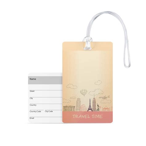 100yellow® Travel Time Luggage Tags, Bag Tag Travel Id Labels Tag for ...
