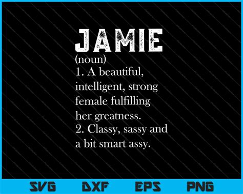 JAMIE Definición Nombre personalizado Divertido Navidad SVG PNG ...