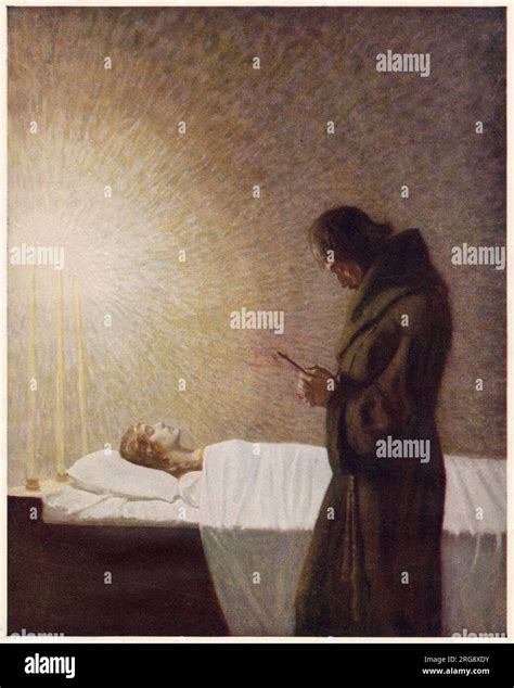 Sir Lancelot with Guinevere's body at Almesbury Stock Photo - Alamy