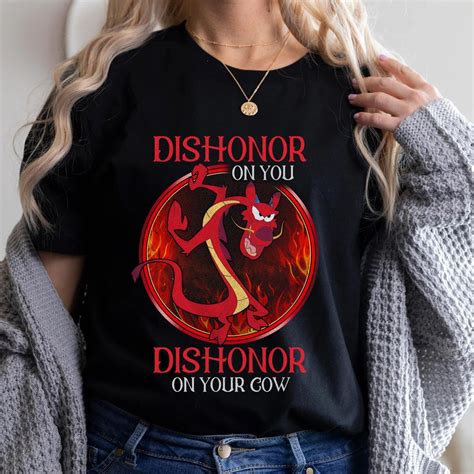 Mushu Dishonor On Your Cow Shirt Disney Mulan Tee - Wondermento