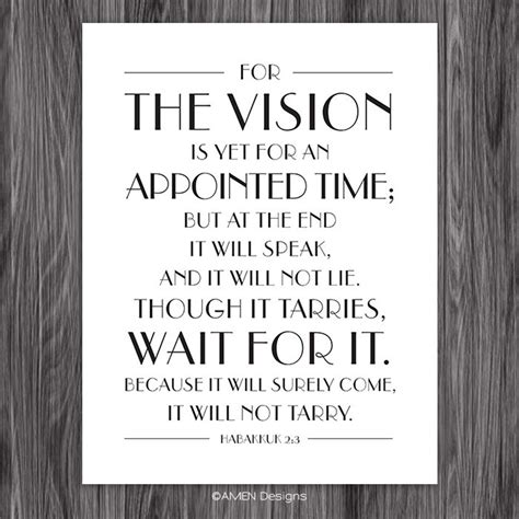 Habakkuk 2:3. the Vision. 8x10 DIY Printable Christian Poster. PDF ...