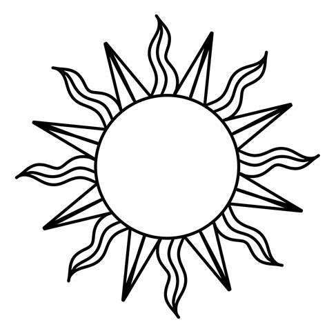 Simple Sun Drawing | How To Draw A Sun, Step by Step