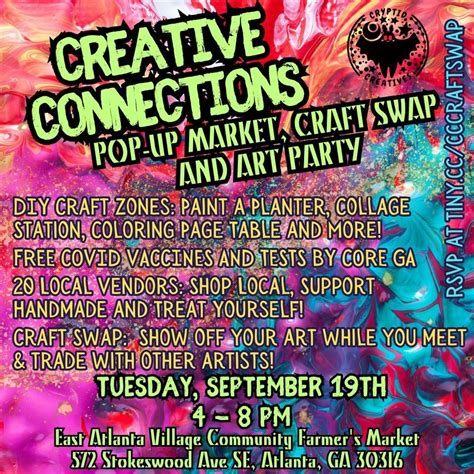 Creative Connections: Pop-Up Market and Craft Swap, East Atlanta ...