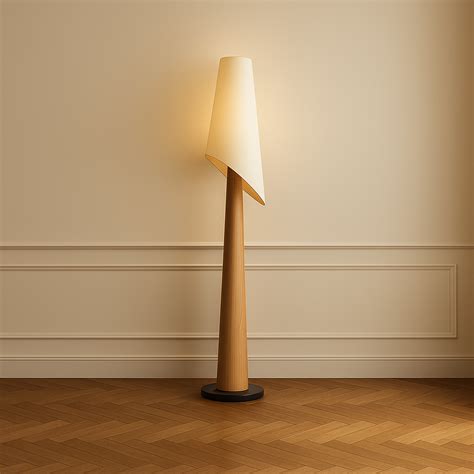 Solid Wood Giant Floor Lamp For Living Room Bedroom Japandi Lamps
