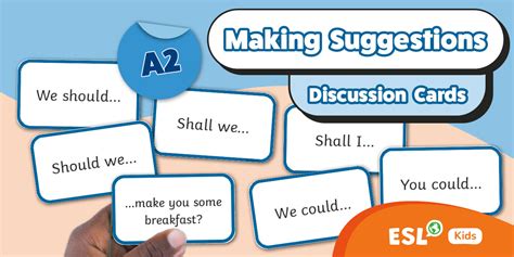 ESL Making Suggestions Cards {Kids}