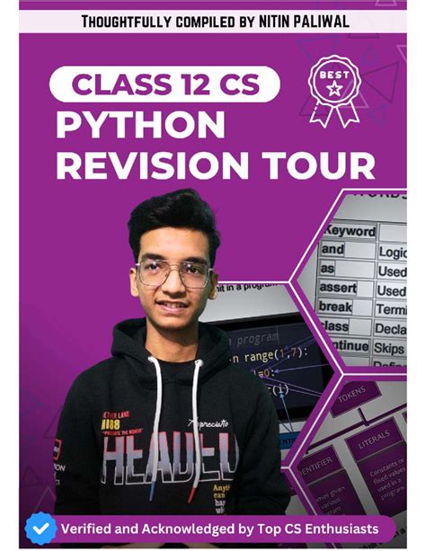 Class 12 Computer Science: Python Revision Tour Notes - Studocu