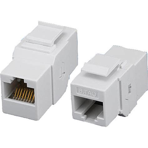 CAT6 Inline Coupler Feed-Through Keystone Adapter (White) India – Tanotis