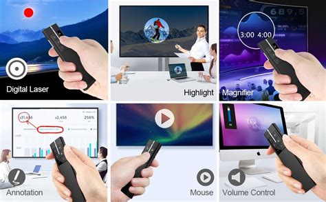 NORWII N99s Spotlight Presentation Remote Rechargeable, Digital & Red ...