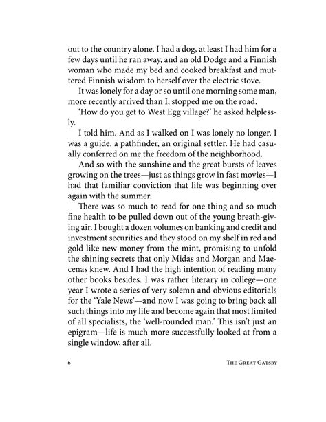 Great Gatsby Chapter 1