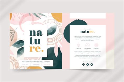 Watercolor cosmetic label design | Free Vector