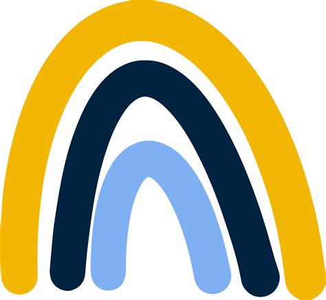 Blue Yellow three Colors Rainbow 13775991 Vector Art at Vecteezy