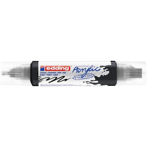 Edding 5400 Acrylic Double Ended Paint Marker - Black| Art Lounge