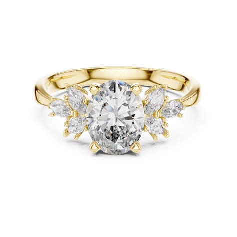 1.30ct Lab Grown Diamond Ring – Oval & Marquise Cut Diamonds – Harmonic ...